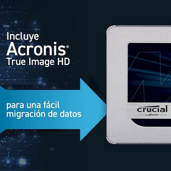 Disco Duro Crucial MX500 SSD 500GB 2,5" SATA 6GB/s, Nuevo Disco Duro Crucial MX500 SSD 500GB 2,5" SATA 6GB/s, Nuevo