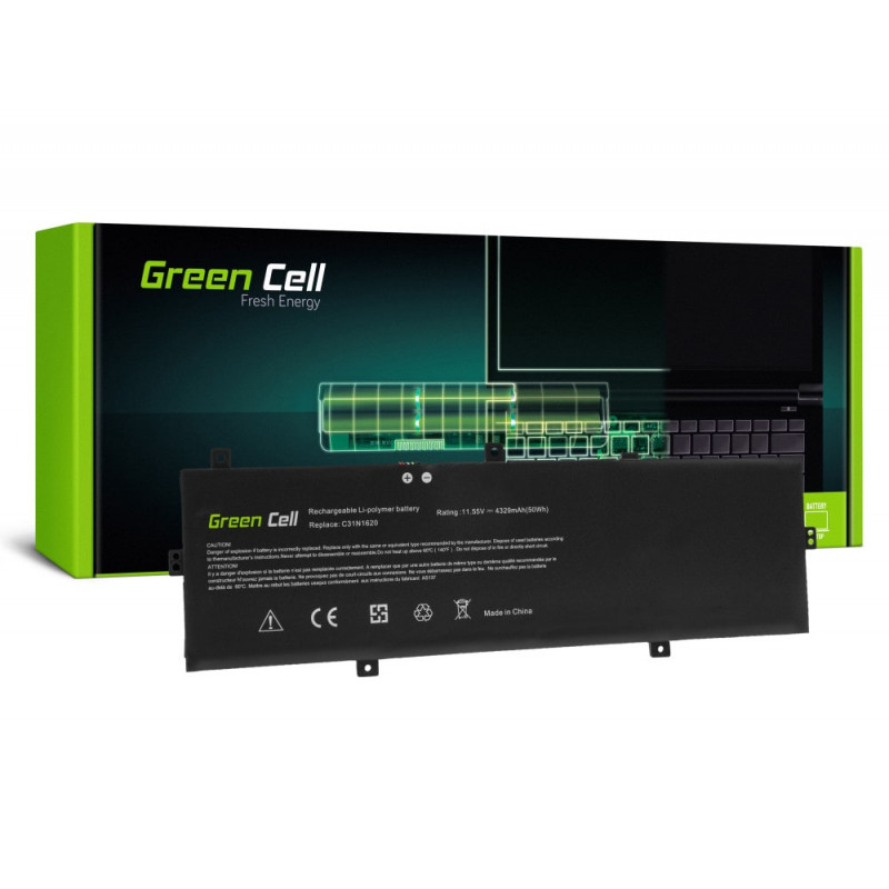 Green Cell Batería Asus ZenBook UX430 UX430U UX430UA UX430UN UX430UQ / 11,55V 4329mAh Green Cell Batería Asus ZenBook UX430 UX430U UX430UA UX430UN UX430UQ / 11,55V 4329mAh