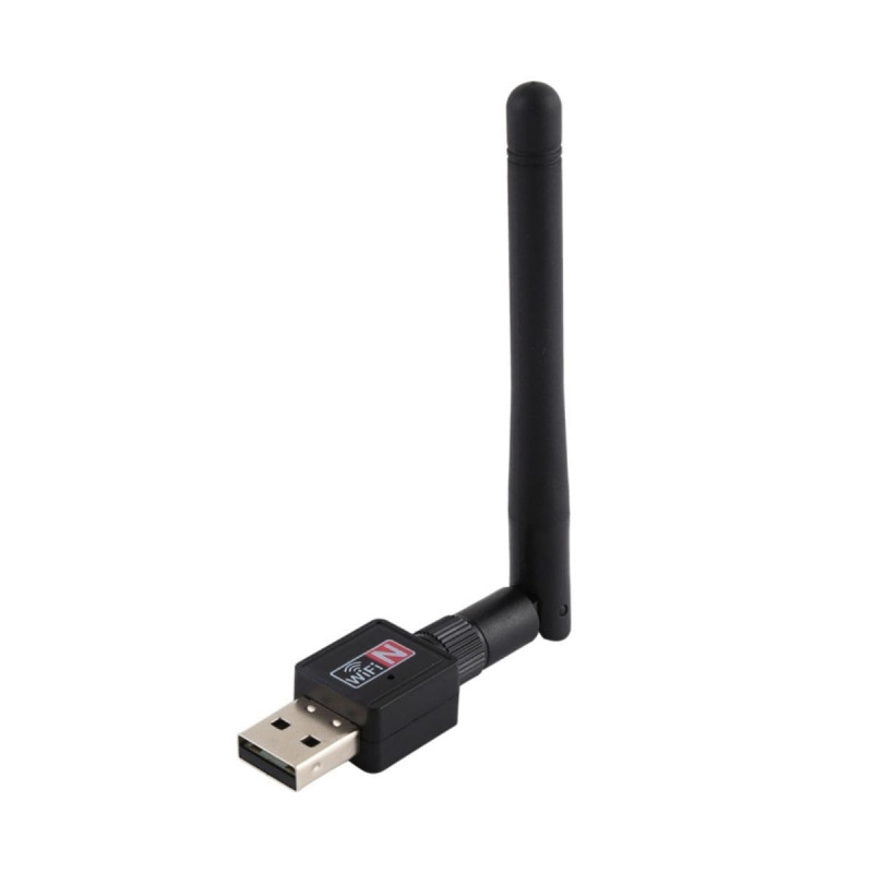 Adaptador Wifi USB 2.0 150Mbps (2.4GHz) tarjeta de red inalámbrica USB 2.0 con antena giratoria 
