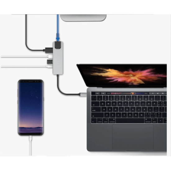 HUB USB 3.0 Tipo C HDMI, Gigabit, LAN, Ethernet, para Macbook y Dell, USB-C, Nuevo