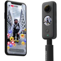Insta360 One X2 Cámara Deportiva de Bolsillo, ActionCam 5,7K pantalla táctil 360° impermeable, A+