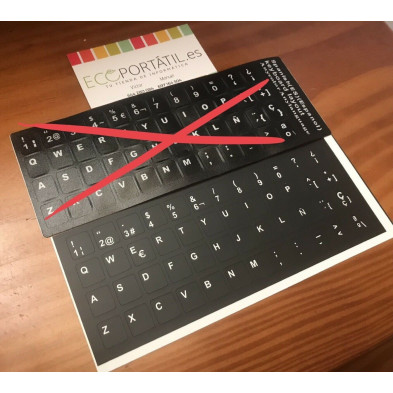 Kit Pegatinas de teclado Español en vinilo ultrafino Vinilo Fino