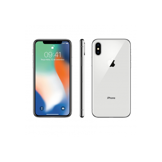Apple IPhone X 64GB, Plata, A