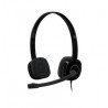 Auriculares Logitech H151 con Micrófono, Negro