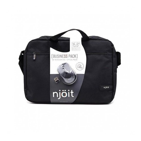 Maletín portátil 15.6" + Ratón Wireless Njoit BK, Nuevo