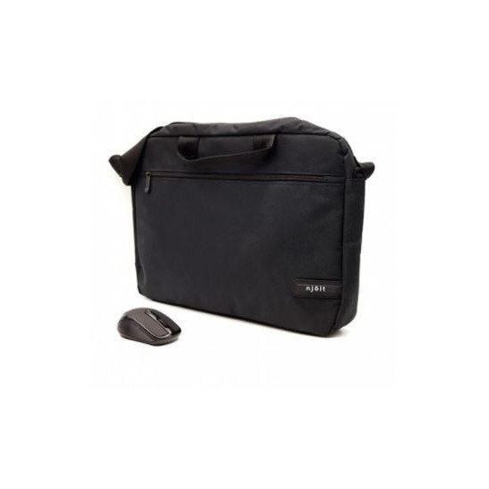 Maletín portátil 15.6" + Ratón Wireless Njoit BK, Nuevo