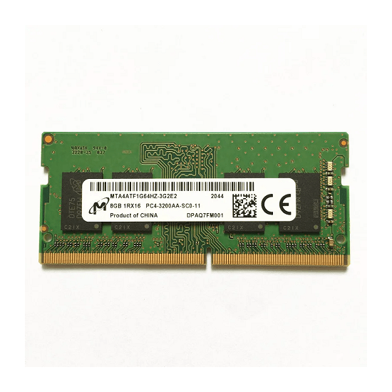 Memoria RAM Micron 8GB DDR4 SODIMM 1Rx16 PC4-3200AA-SCO-11 3200