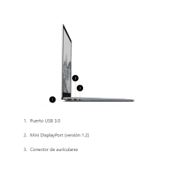 Microsoft Surface Laptop 1 i7 8GB 256GB Táctil 13.5" Plata