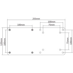 Soporte VESA Aisens para Mini PC 75x75/100x100mm Negro