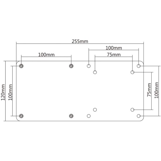 Soporte VESA Aisens para Mini PC 75x75/100x100mm Negro