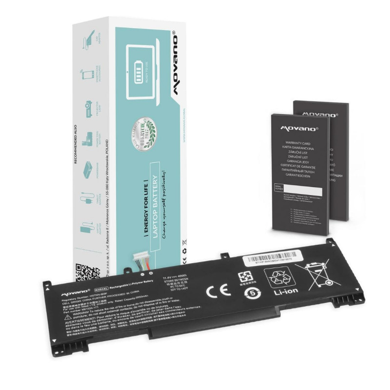Movano Batería para HP EliteBook 630 (G9, G10), 640 (G9, G10), 645 (G9, G10), 650 (G8, G9), 655 (G9, G10), 830, 845, 865 (G9), 