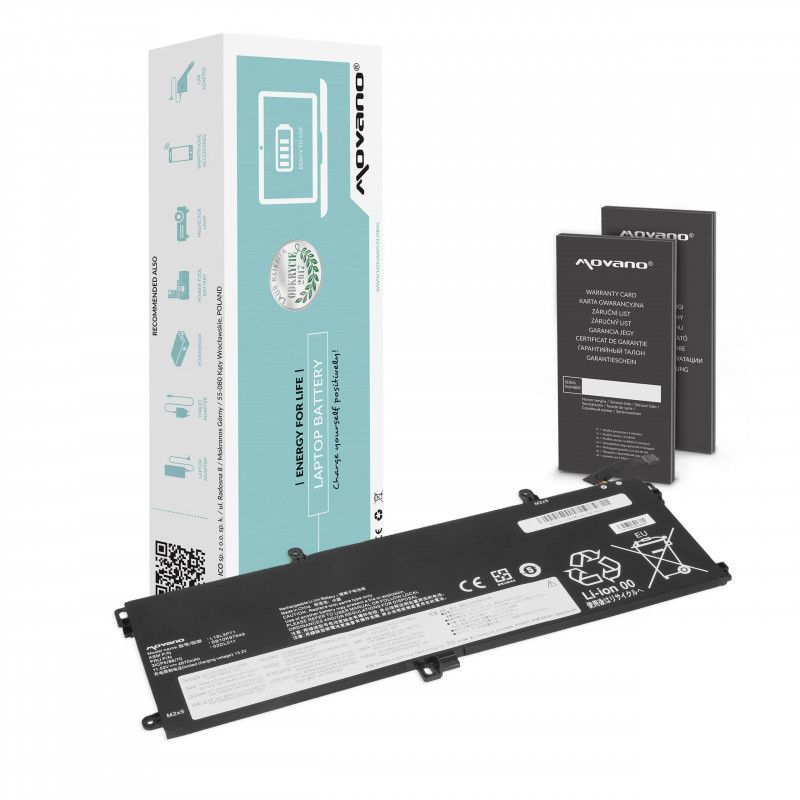 Movano Batería para Lenovo ThinkPad T590, P15s, T15 / 11.52V 4870 mAh