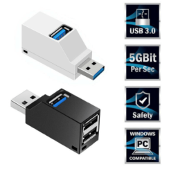 Multiplicador HUB USB 3.0 mini portatil 3 puertos USB 