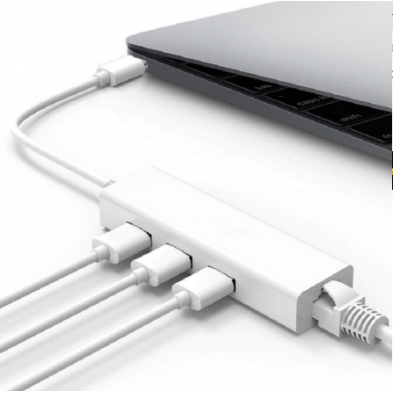 Multiplicador USB Tipo C HUB 3x USB Hub Rj45 Ethernet Multiplicador USB Tipo C HUB 3x USB Hub Rj45 Ethernet