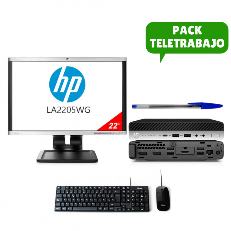 Pack Teletrabajo: Monitor 22" + Mini PC i5 + Accesorios