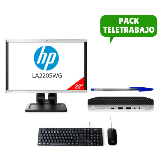 Pack Teletrabajo: Monitor 24" + Mini PC i5 + Teclado y Ratón