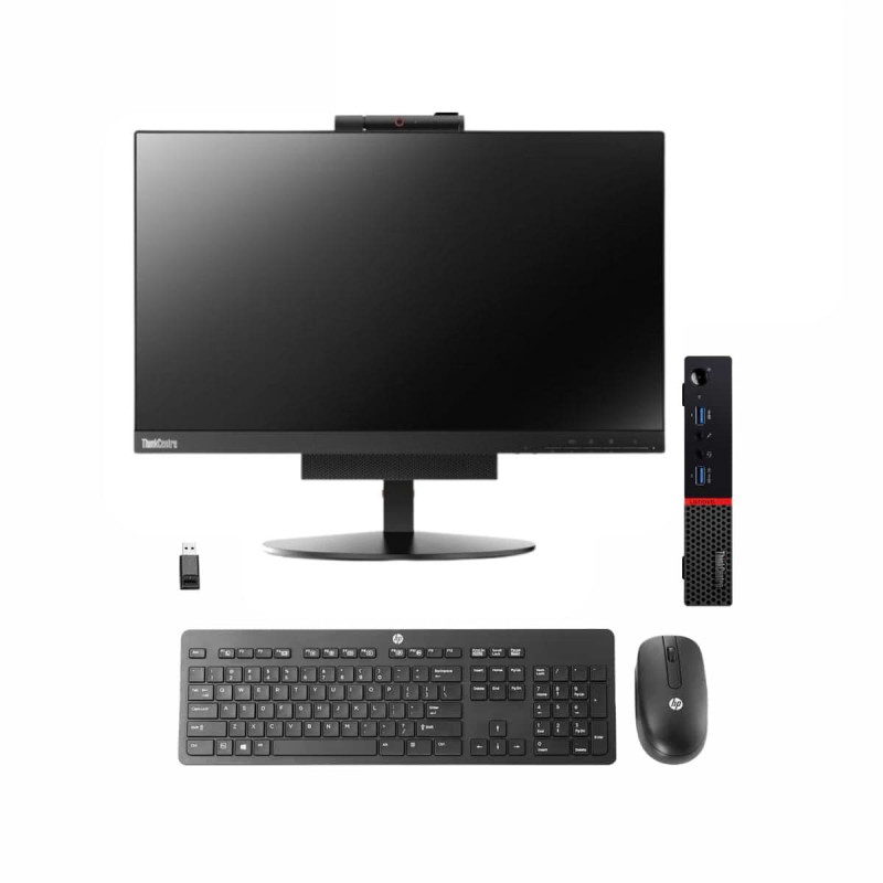 Pack Todo en Uno Lenovo Tiny i5, Monitor 21.5", HP A+