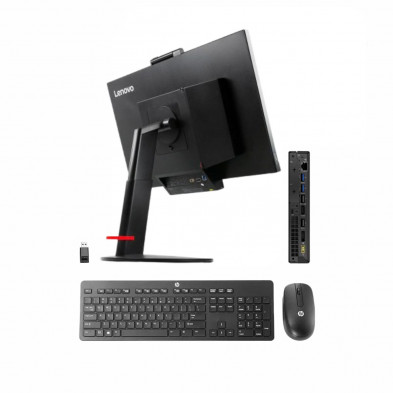 Pack Todo en Uno Lenovo Tiny i5, Monitor 21.5", HP A+
