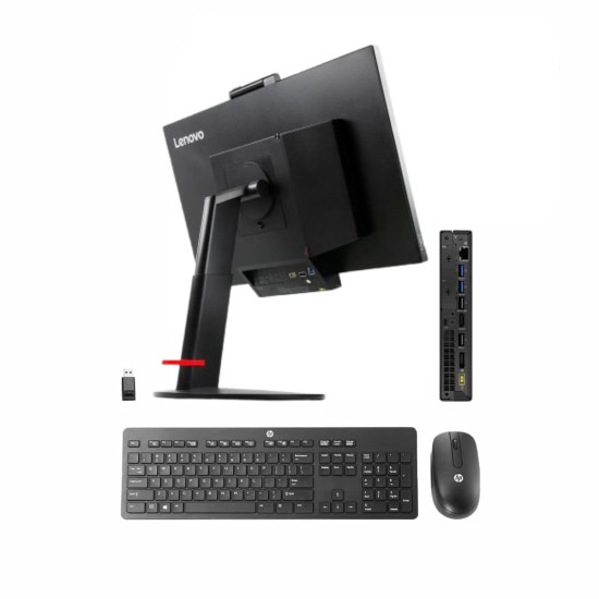 Pack Lenovo AIO Tiny i5 21,5" + Teclado HP Inalámbrico