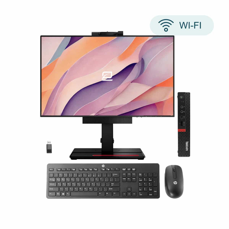 Pack Lenovo AIO Tiny i5 8500T + Monitor 21,5" + Teclado HP
