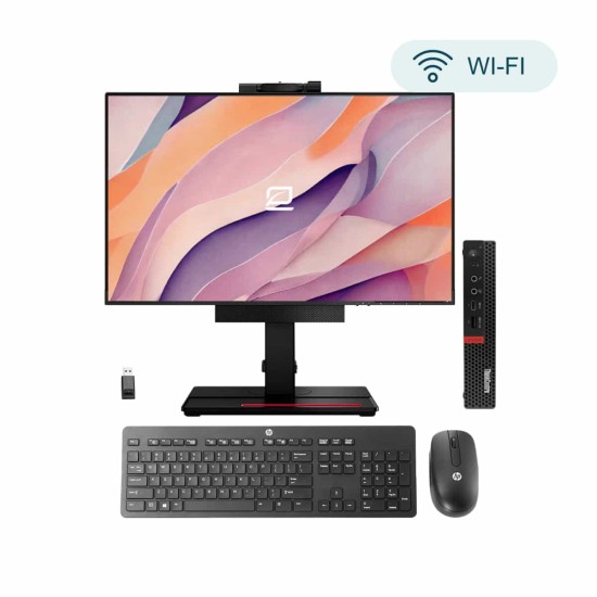 Pack Lenovo AIO Tiny i5 8500T + Monitor 21,5" + Teclado HP