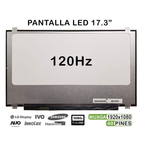 Écran LCD 17.3" N173HHE G32 REV.C1 - Full HD 1920x1080 - Connecteur 40 Broches - Neuf Avec Fixations