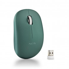Ratón óptico NGS FOG Pro Wireless Inalámbrico 1000 DPI, Verde, Nuevo