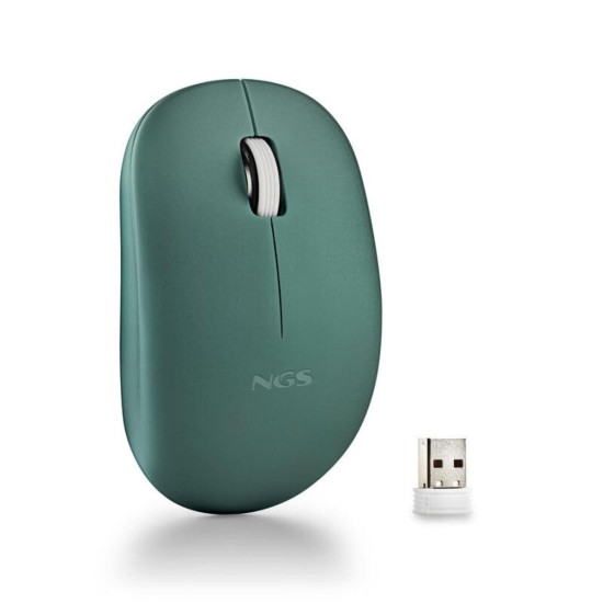 Ratón óptico NGS FOG Pro Wireless Inalámbrico 1000 DPI, Verde, Nuevo