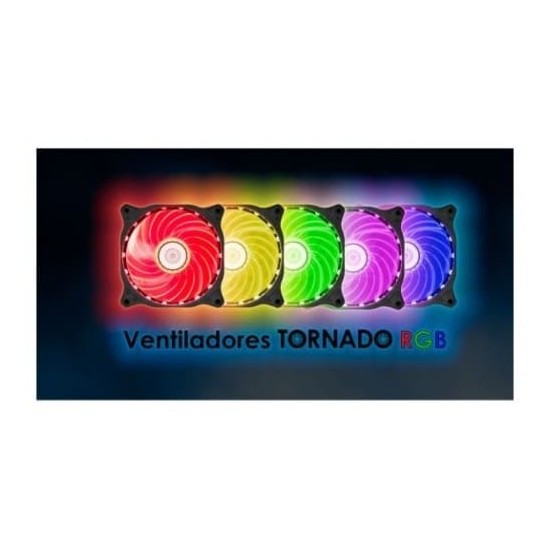 Ventilador Talius 12cm RGB Tornado - Flujo de Aire Óptimo