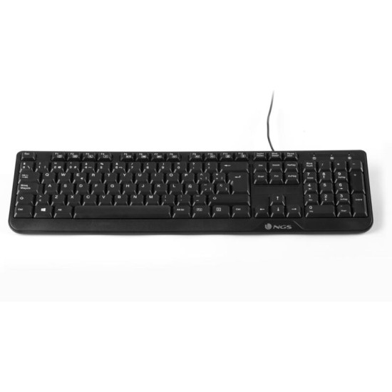 Teclado NGS Wired Funky v3 Idioma Francés Color Negro Con 12 Teclas Multimedia, Nuevo