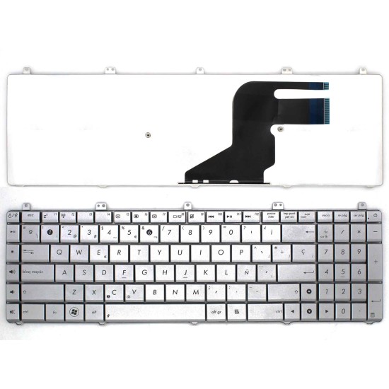 TECLADO PARA PORTÁTIL ASUS N55 N57 N55S N55SF N55SL N75 N75SF N75SL N75S N75Y PLATEADO TECLADO PARA PORTÁTIL ASUS N55 N57 N55S N55SF N55SL N75 N75SF N75SL N75S N75Y PLATEADO
