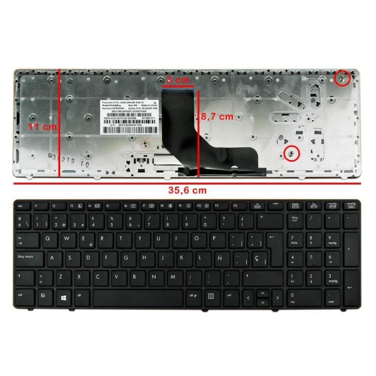 TECLADO PARA PORTÁTIL HP ELITEBOOK 8560P PROBOOK 6560B 6565B 6570B 6575B SERIES TECLADO PARA PORTÁTIL HP ELITEBOOK 8560P PROBOOK 6560B 6565B 6570B 6575B SERIES