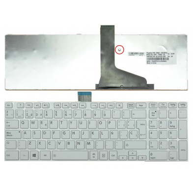 TECLADO PARA PORTATIL TOSHIBA SATELLITE L850, L950 C855 PSCBYE-04500RIT BLANCO TECLADO PARA PORTATIL TOSHIBA SATELLITE L850, L950 C855 PSCBYE-04500RIT BLANCO