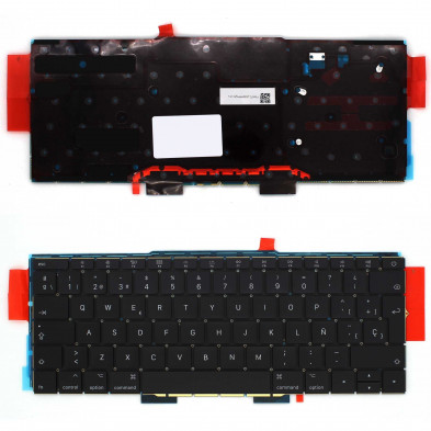 TECLADO RETROILUMINADO PARA PORTÁTIL APPLE MACBOOK PRO A1708 13.3" NEGRO TECLADO RETROILUMINADO PARA PORTÁTIL APPLE MACBOOK PRO A1708 13.3" NEGRO