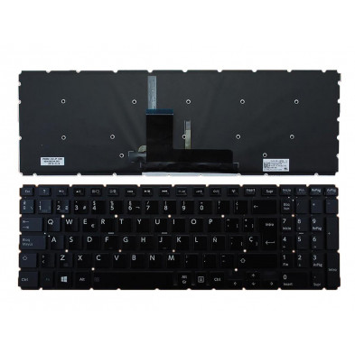 TECLADO RETROILUMINADO PARA PORTÁTIL TOSHIBA SATELLITE L50-B BRILLANTE SIN MARCO TECLADO RETROILUMINADO PARA PORTÁTIL TOSHIBA SATELLITE L50-B BRILLANTE SIN MARCO