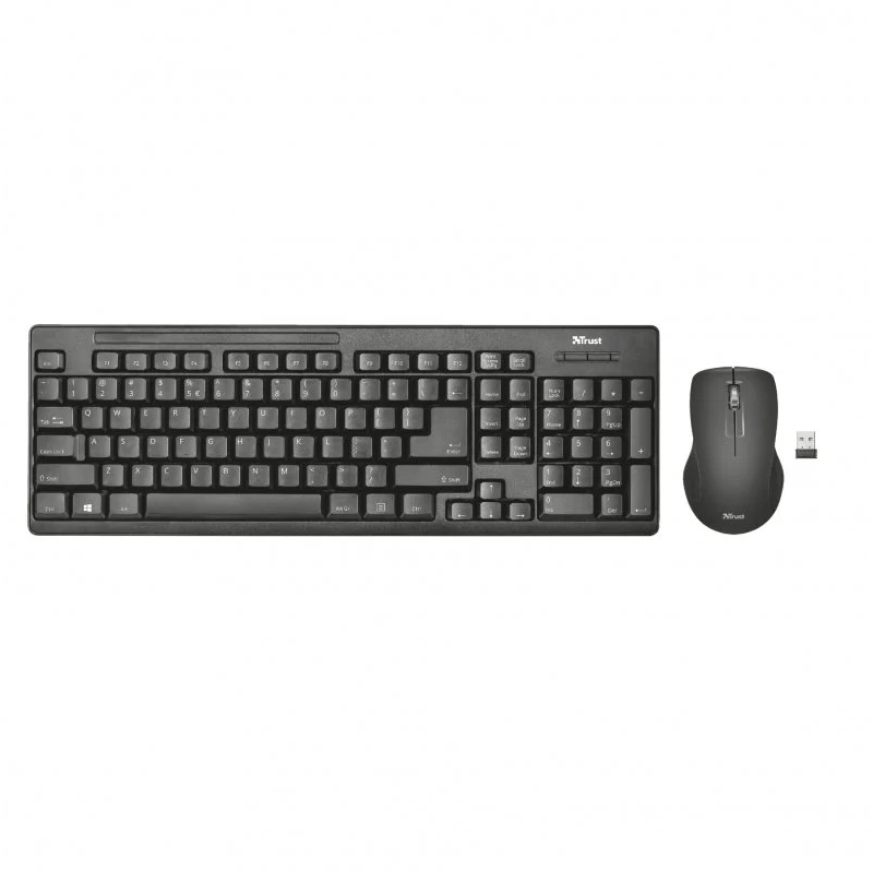 Trust ZIVA Teclado + Ratón inalámbrico Negro, Nuevo Trust ZIVA Teclado + Ratón inalámbrico Negro, Nuevo