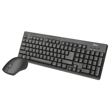 Trust ZIVA Teclado + Ratón inalámbrico Negro, Nuevo