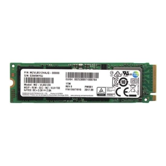 Disco Samsung SSD M.2 PCIe Gen3 x4 NVMe 512GB 2280 (PM981), A+