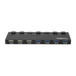 Adaptador Hub CoolBox 7 puertos (4x USB 3.0, 3x USB 2.0), Km0 Caja Original