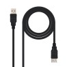 Cable USB 3.0 Tipo A Macho-Hembra 1,8M - USB carga y datos, Negro, A+ 