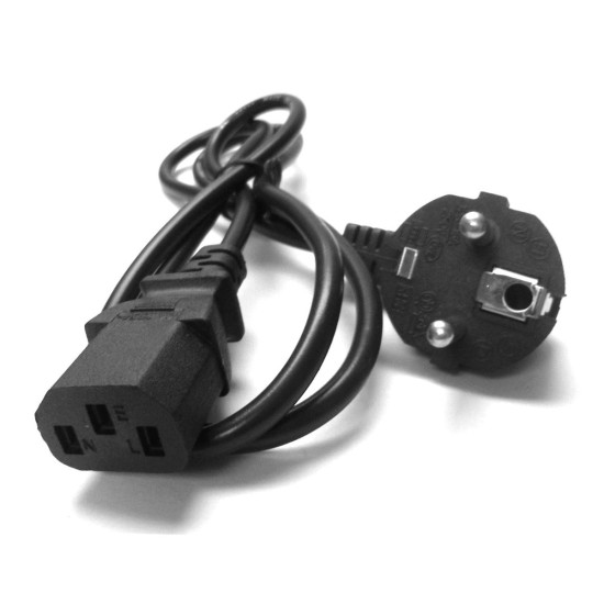 Cable de Alimentación Schuko Tipo F C13 Cable para Torre, Negro, Nuevo