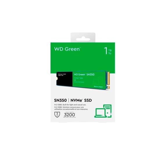 WD Green SN350 1TB NVMe M.2 2280 – SSD PCIe 3.0 x4 veloz