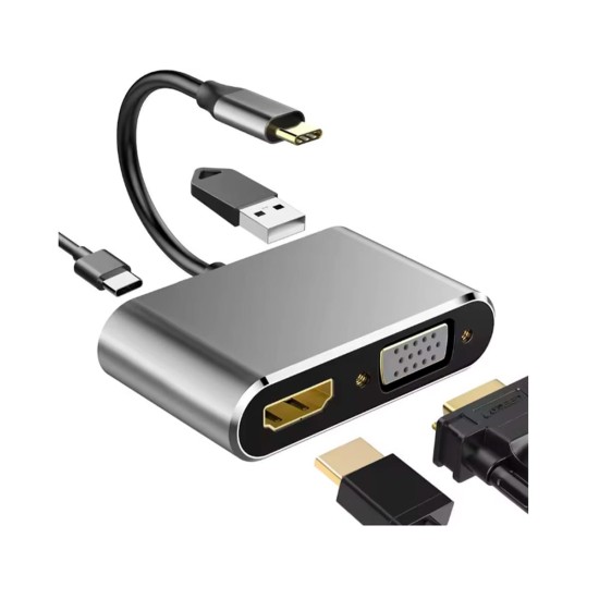 Convertidor USB-C a HDMI, USB-C 3.0 divisor compatible 3 en 1, 4K, PD, Carga Rápida, Nuevo