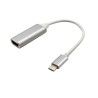 Cable adaptador Tipo C a HDMI, convertidor Ultra HD 4k, USB 3,1, HDTV, para MacBook, Samsung, Plata, A+