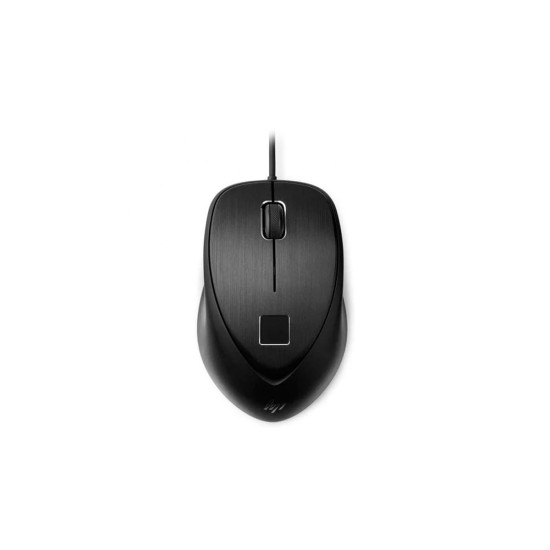 Ratón HP USB con lector de huellas | Mouse con cable negro