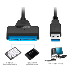 Cable USB 3.0 a SATA III 2.5” 22 Pines para HDD SSD