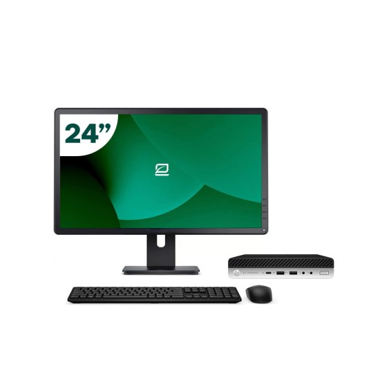 Pack HP 800 G5 Mini i5 9500T + Monitor 24" + Teclado/Ratón + WiFi USB