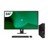 Pack Lenovo M920q Tiny i5 8500T 16GB SSD 256GB + LCD 34" + Tecl y Ratón Inalámbrico + WiFi