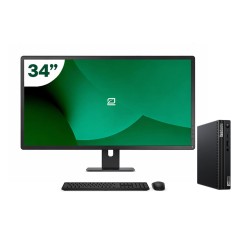 Pack Lenovo M80q Tiny i7 10700 + Monitor 34" + Teclado/Ratón + WiFi USB