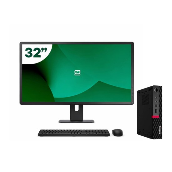 Pack Lenovo M720q Tiny i5 8500T + Monitor 32" + Teclado/Ratón + WiFi USB